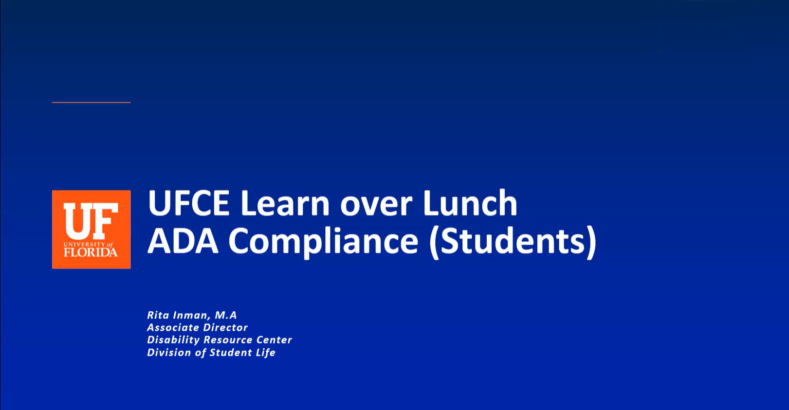 Play Video about ADA Compliance (Students)